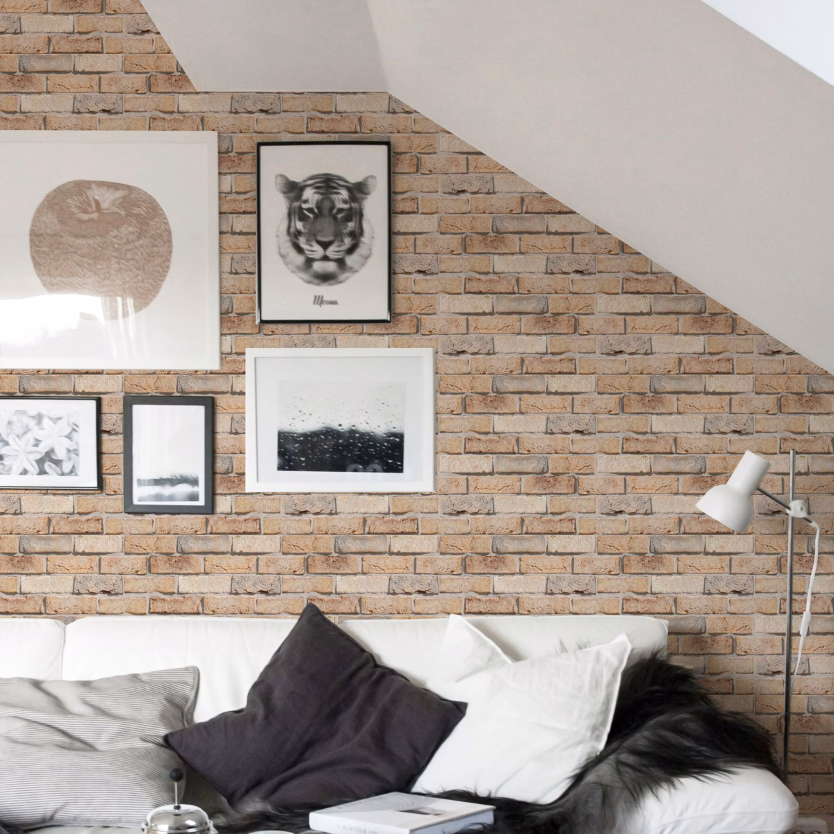 Papel de Parede com Textura de Tijolinho: Um Toque Rústico Aconchegante - inspiração