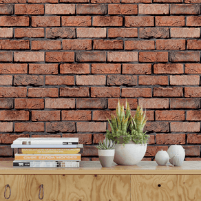 Papel de Parede com Textura de Tijolinho: Um Toque Rústico Aconchegante - detalhe