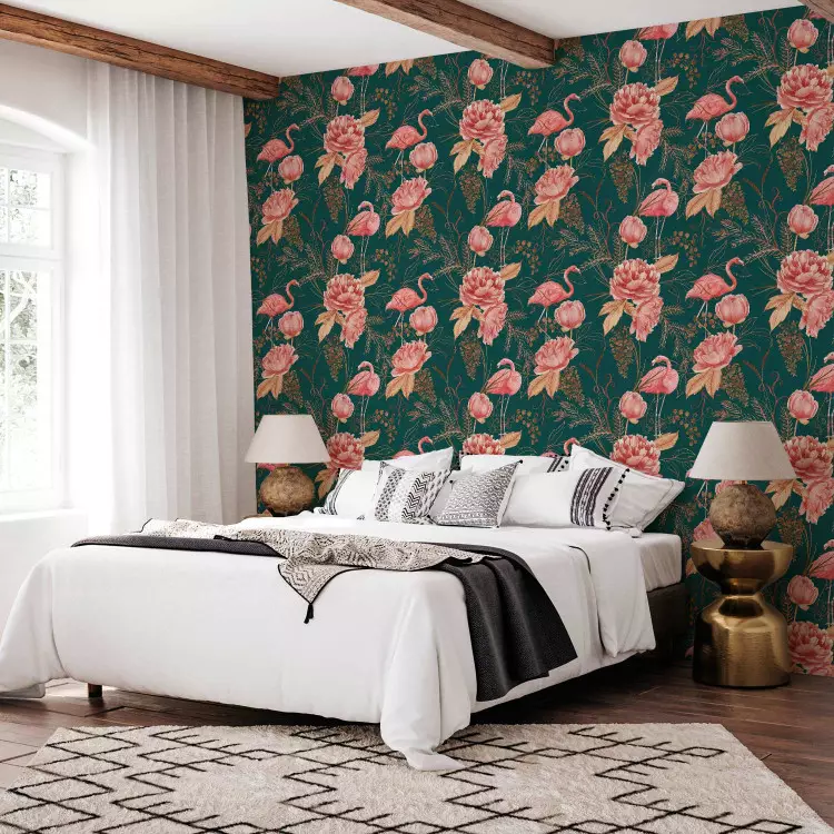 Elegância e Calma com Papel de Parede Floral Romântico - ideia