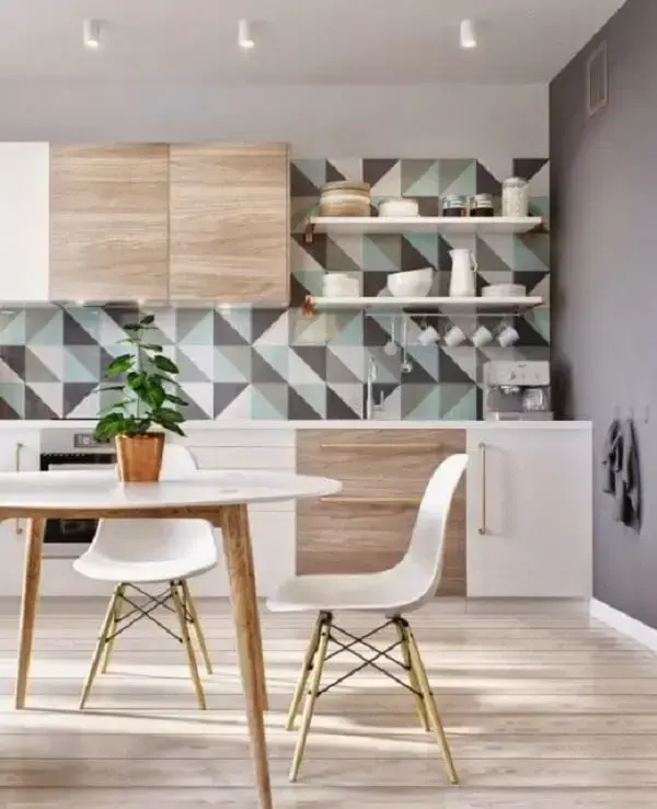 Cozinha Romântica com Papel de Parede Floral: Delicadeza e Personalidade em Cada Detalhe! - inspiração