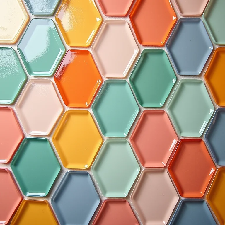 Pastilhas coloridas para banheiro