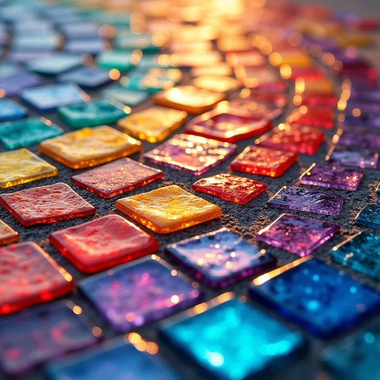 Pastilhas de vidro coloridas para cozinha