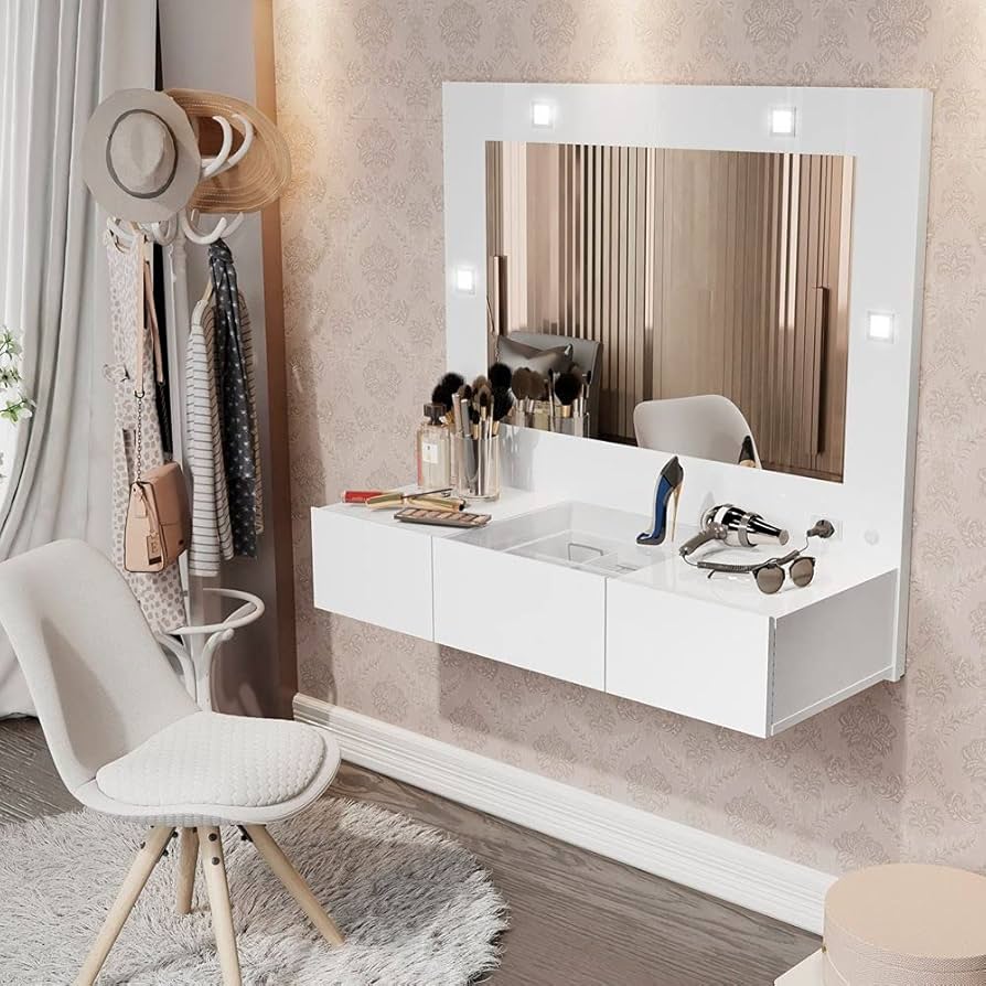 Penteadeira Camarim Suspensa: Elegância e Modernidade que Flutuam no Ambiente - inspiração