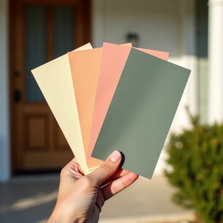 Pesquisando cores de fachada com paleta de cores