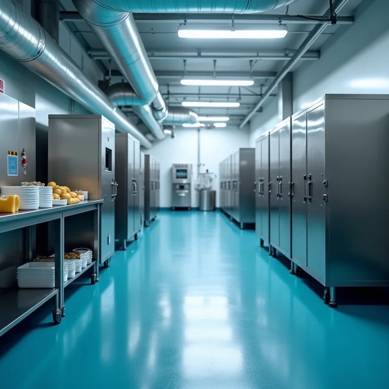 Piso bacteriostático na indústria alimentícia