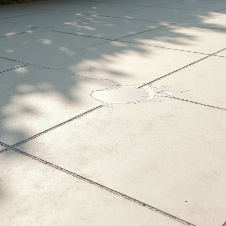 Piso de concreto atérmico para borda de piscina.