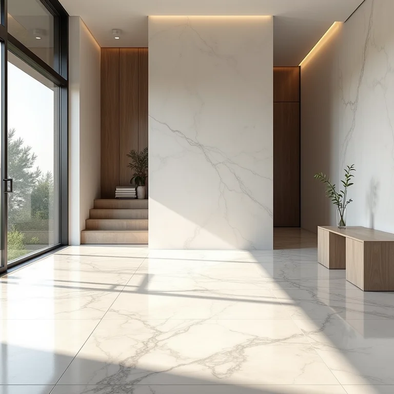 Piso de ladrilho hidráulico em arquitetura modernista