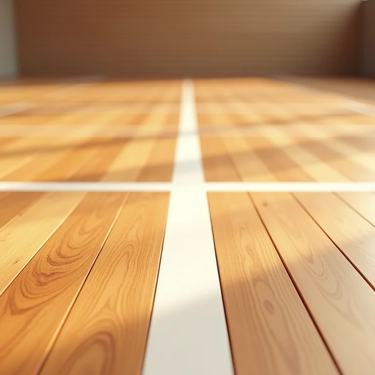 Piso de madeira (taco) para quadra de vôlei