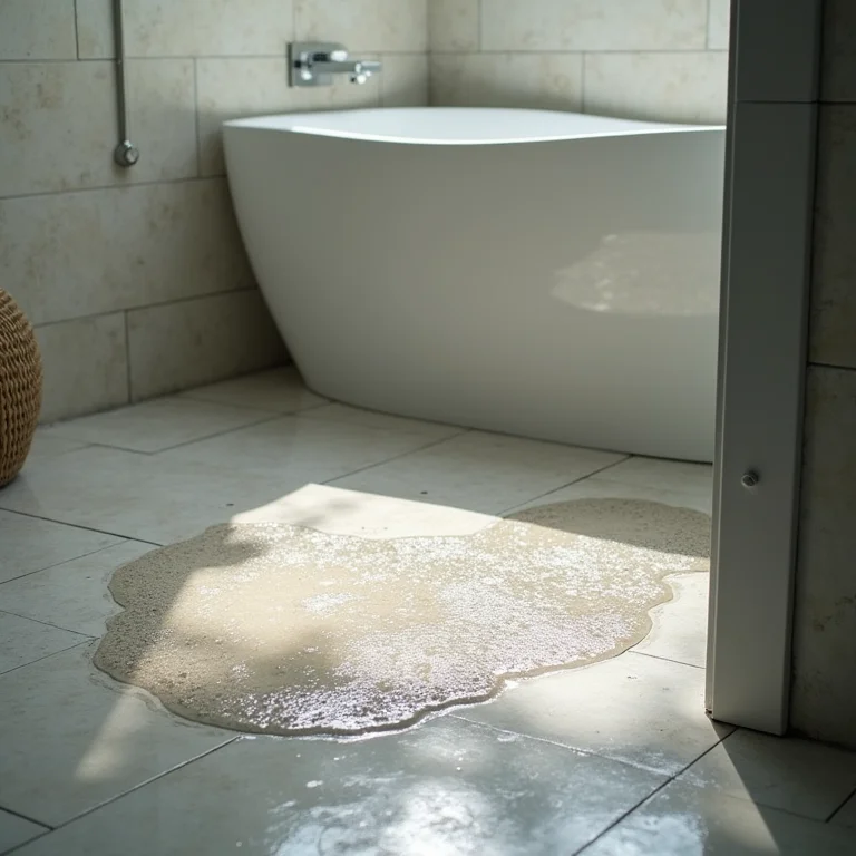 Piso escorregadio em banheiro externo