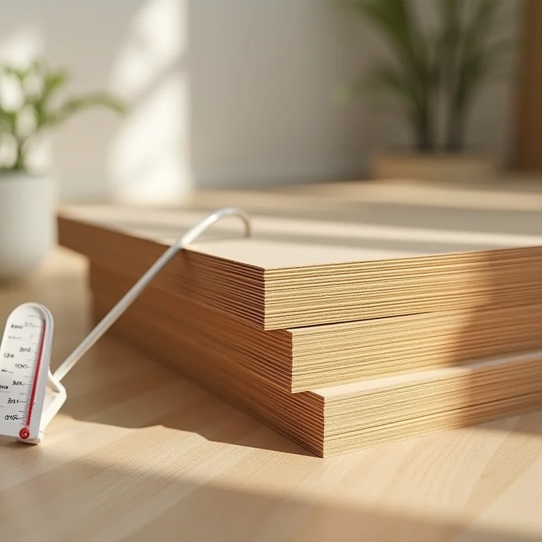 Piso laminado em aclimatação em ambiente interno