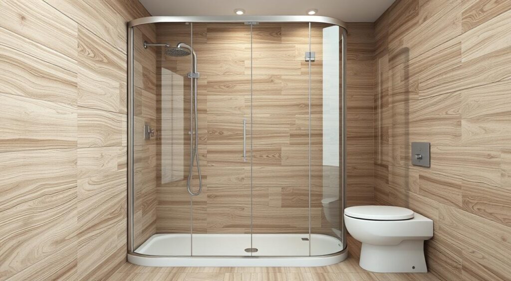 Piso de Banheiro com Porcelanato que Imita Madeira: Aconchego e Facilidade! - inspiração