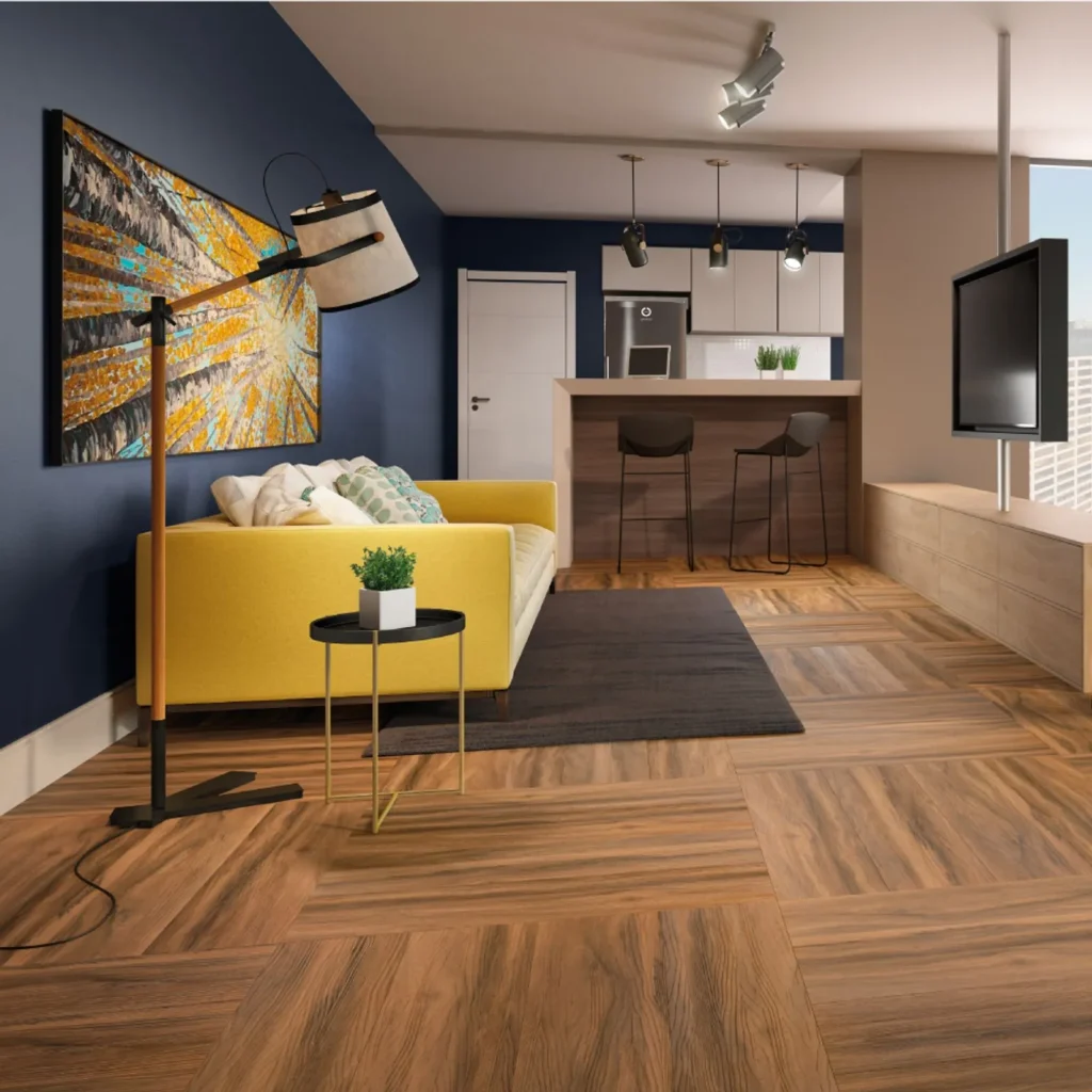 Aconchego Natural: Piso Vinílico Amadeirado com Textura Marcante - ideia