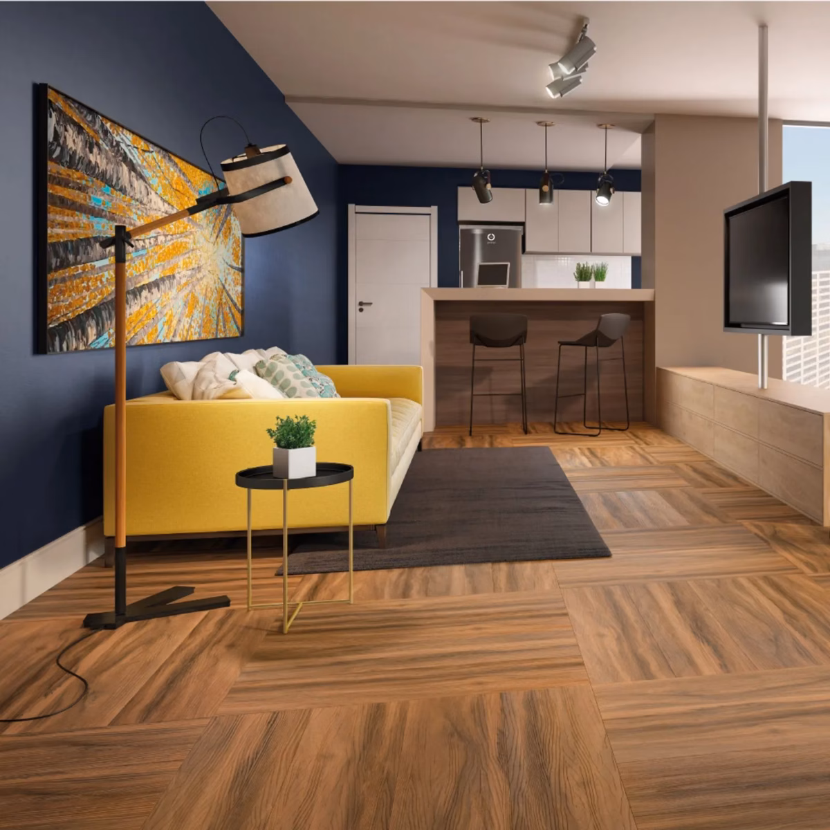 Piso Vinílico Amadeirado para um Ambiente Aconchegante - ideia