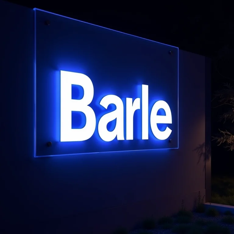 Placa de acrílico com iluminação LED