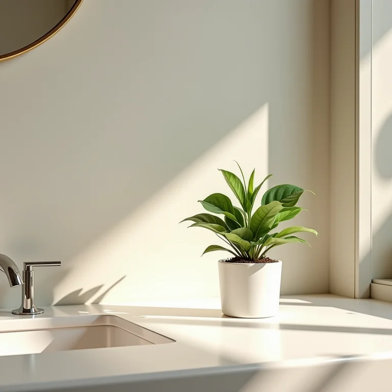 Planta para decorar banheiro pequeno