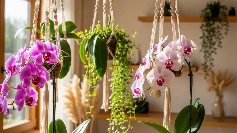 Elegância Suspensa: Orquídeas Pendentes para um Toque Sofisticado - inspiração
