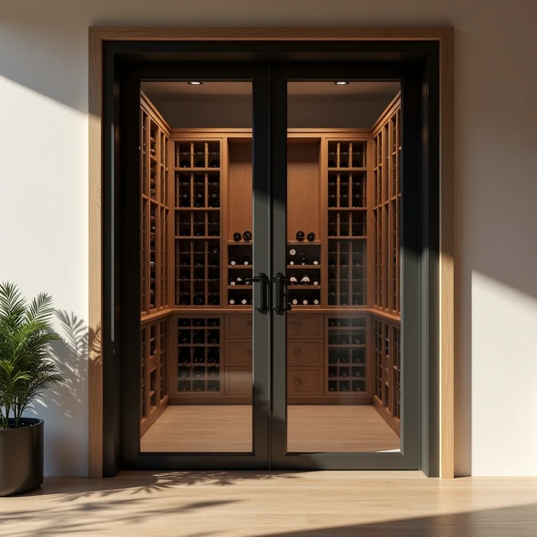 Porta de adega com vidro duplo, tecnologia e modernidade