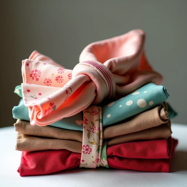 Porta guardanapo de tecido estampado.