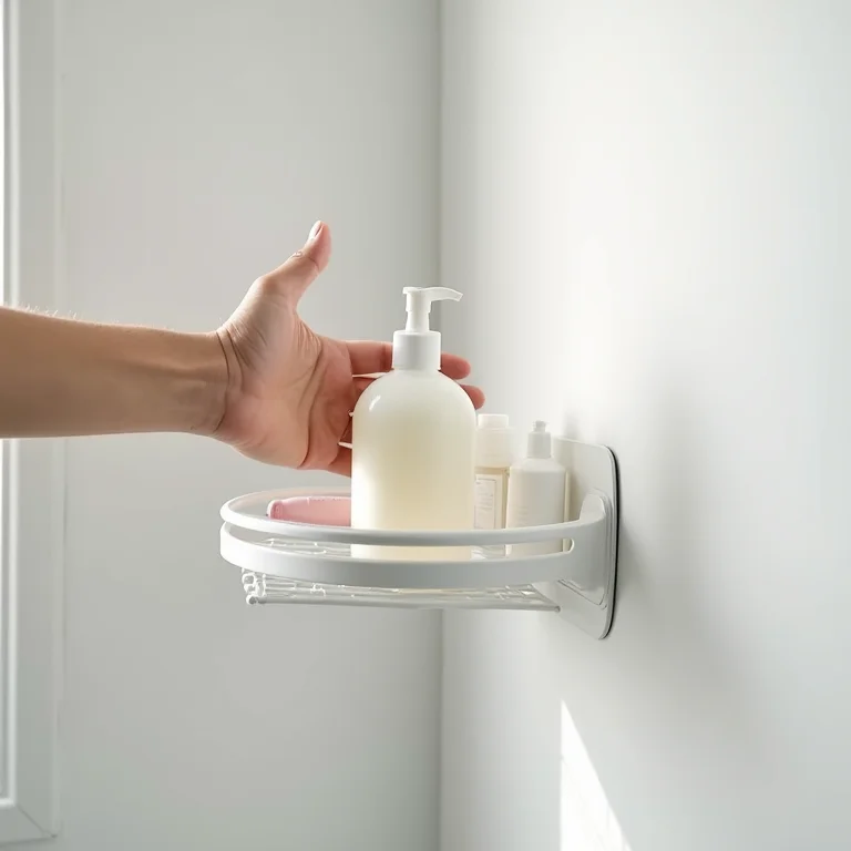 Porta shampoo de canto resistente e durável