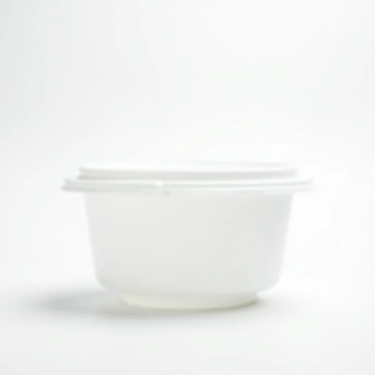 Pote de plástico transparente (polipropileno) ideal para freezer e microondas.