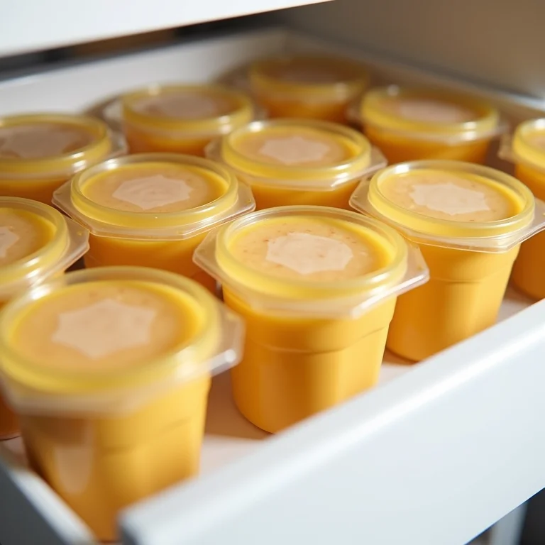 Potes de plástico para congelar sopa