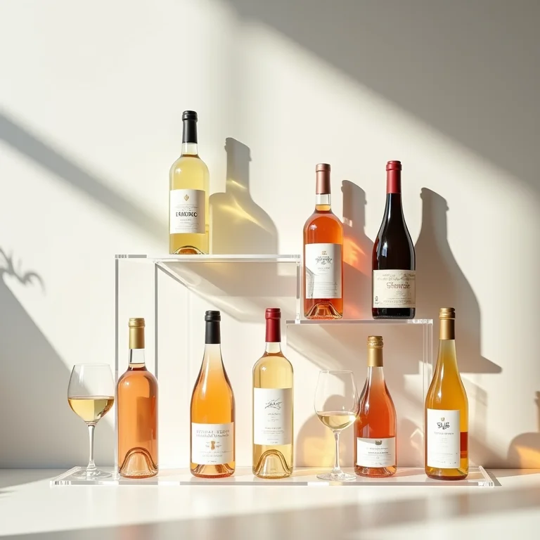 Prateleiras de acrílico para uma adega clean e moderna