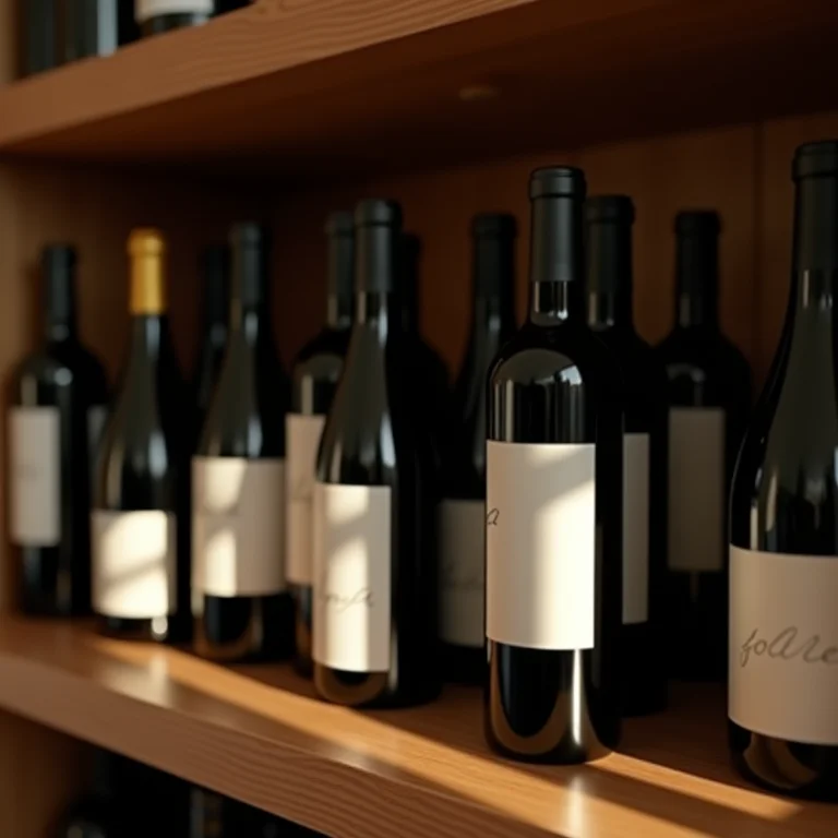 Prateleiras de adega garantindo a conservação ideal do vinho
