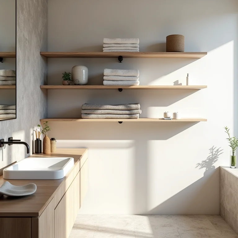 Prateleiras modulares para organização do banheiro