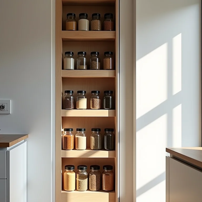 Prateleiras otimizadas para organizar temperos