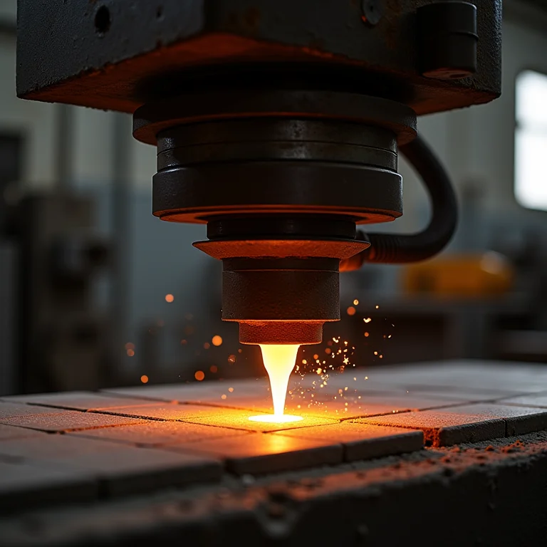 Prensagem hidráulica de ladrilhos