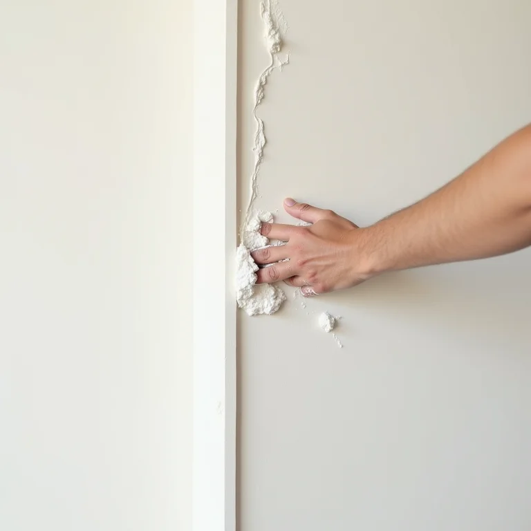 Preparação da superfície para moldura de gesso