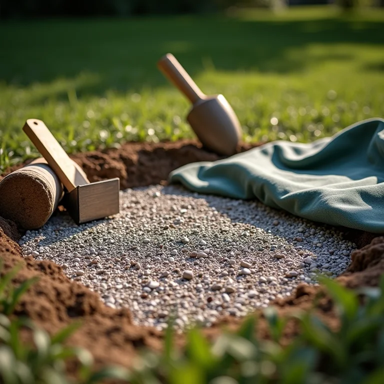 Preparação do terreno para construir um fogo de chão seguro.