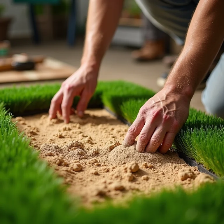 Preparando o solo para a instalação da grama sintética