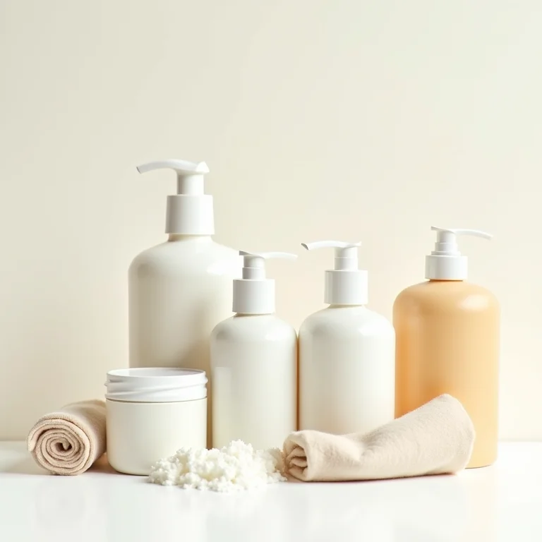 Produtos de limpeza para vaso sanitário organizados.