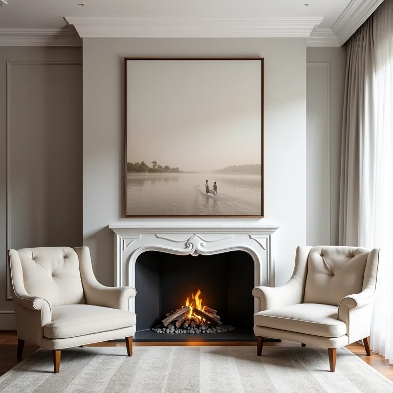 Quadros grandes impactantes para salas amplas.