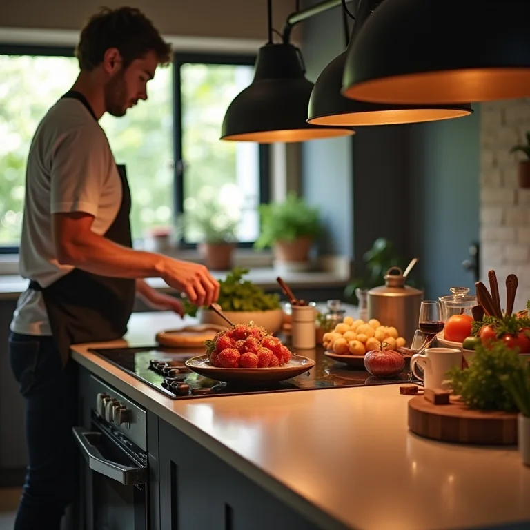 Ilustração explicativa sobre ilha de cozinha