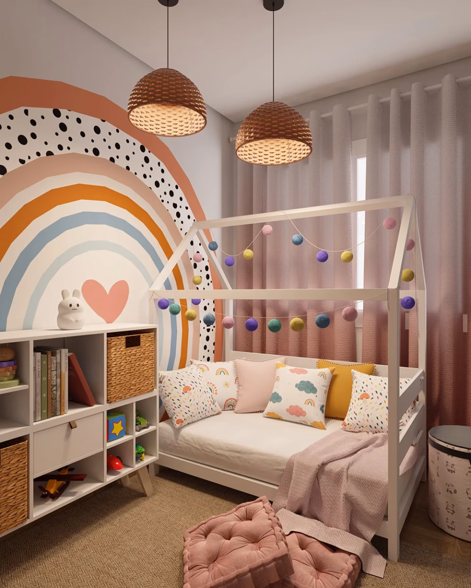 Alegria e Cor: Quarto Infantil Vibrante com Móveis Multifuncionais - ideia