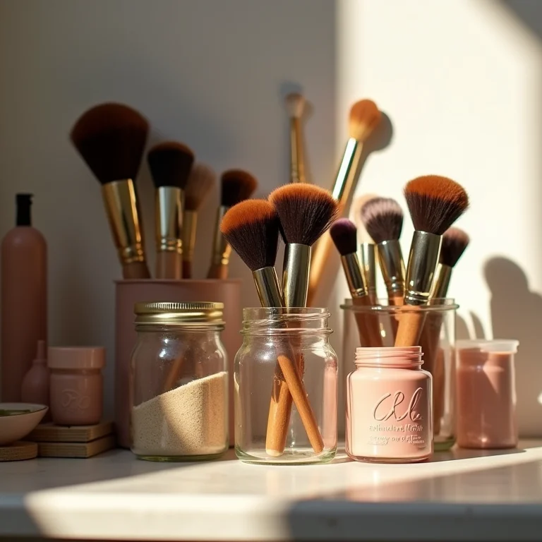 Reaproveitamento de potes e embalagens na organização da maquiagem