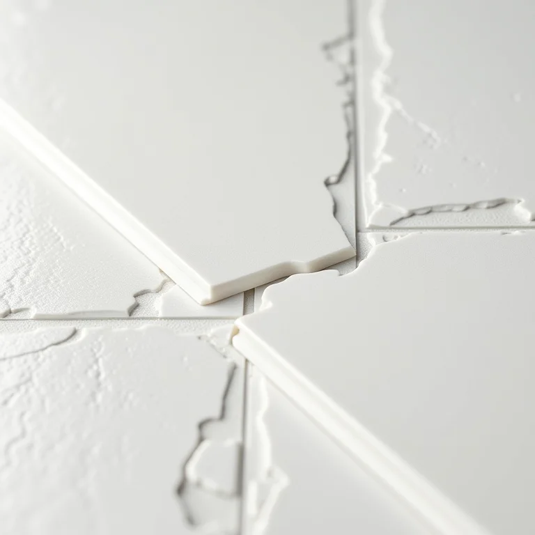 Rejunte acrílico branco e impecável.