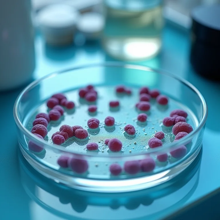 Representação visual do mecanismo de ação antibacteriana