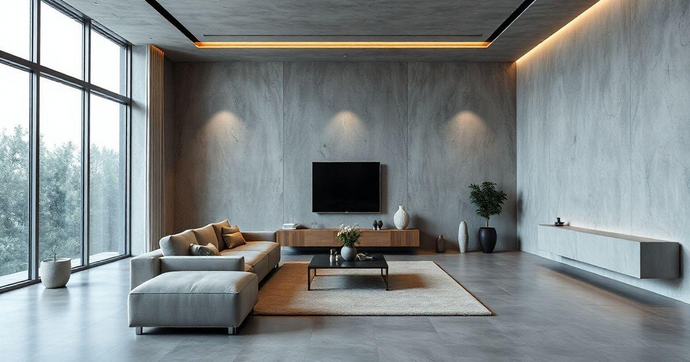 Microcimento Queimado: Minimalismo Industrial Chic - inspiração