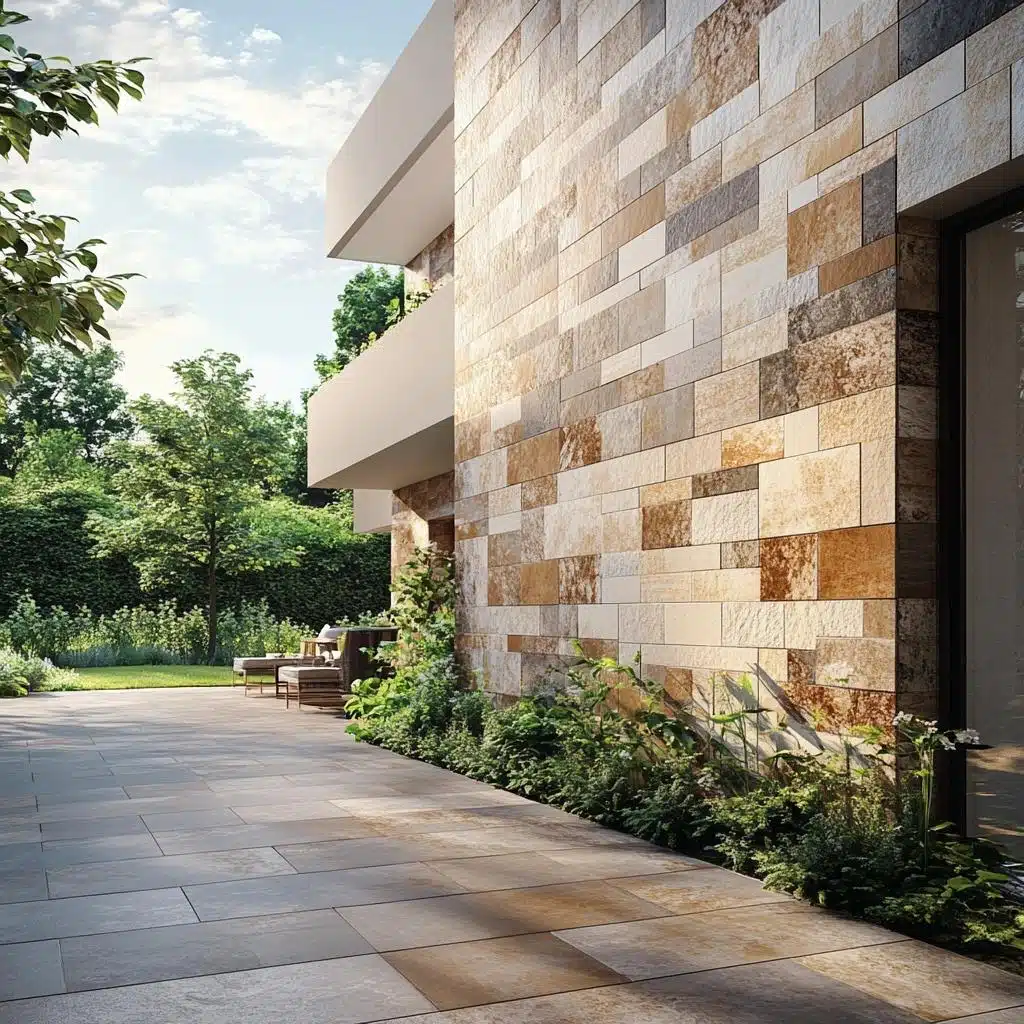 Elegância Minimalista com Porcelanato Cimentício - detalhe