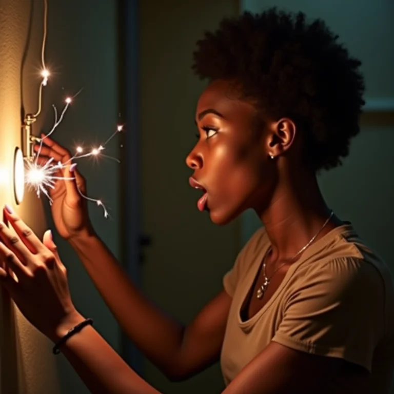 Risco de choque elétrico ao tocar em interruptor