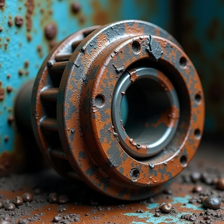 Rolamentos de bomba de piscina corroídos