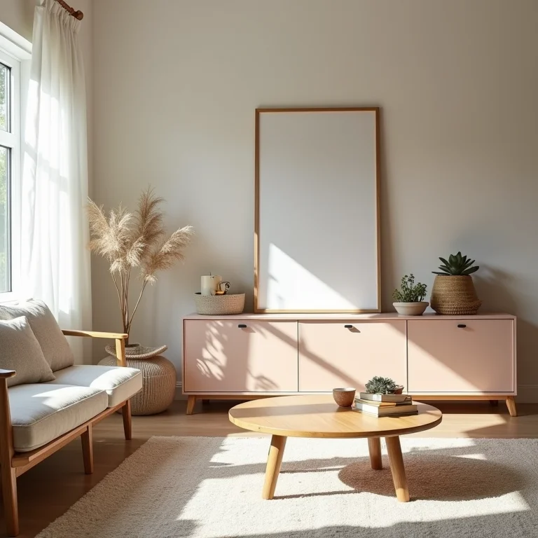 Sala de estar à prova de crianças com móveis seguros