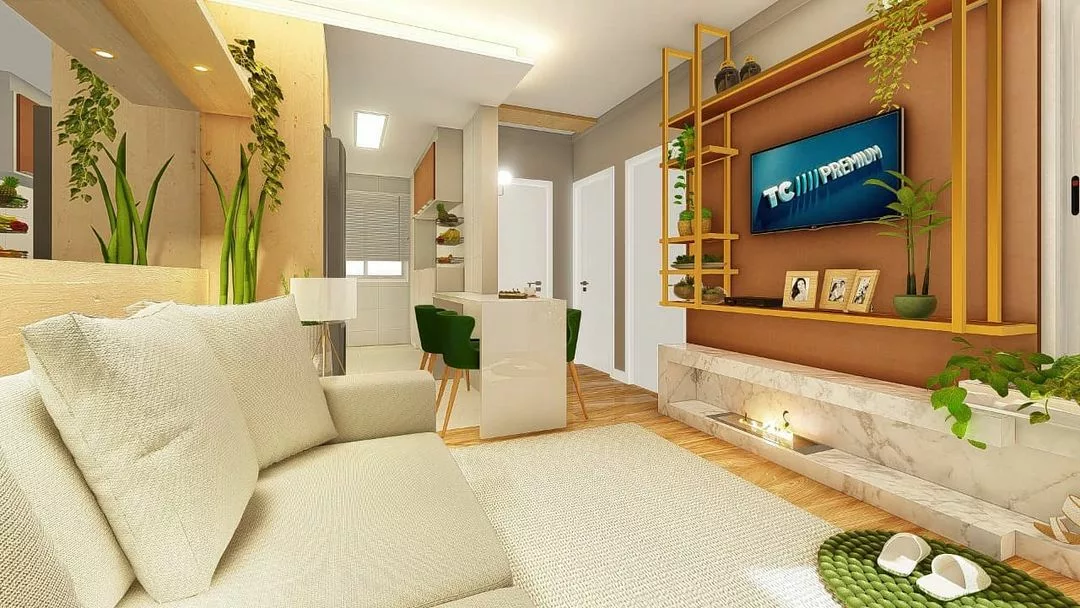 Com Detalhes em Dourado: Toque de Glamour e Sofisticação - detalhe