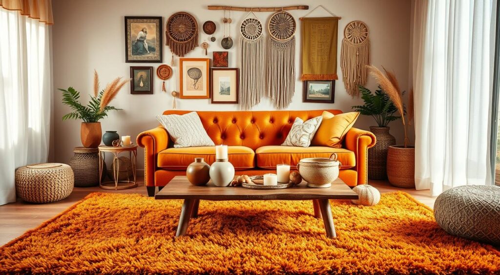 Aconchego Boho: Cores Quentes e Texturas Naturais - inspiração