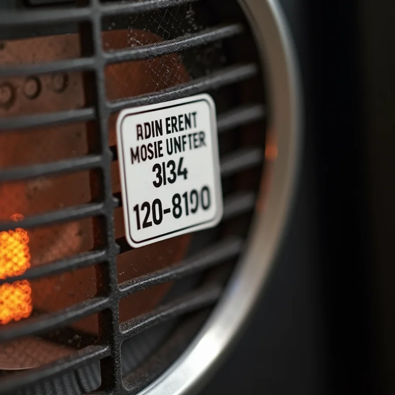 Selo de certificação em aquecedor de ambiente.