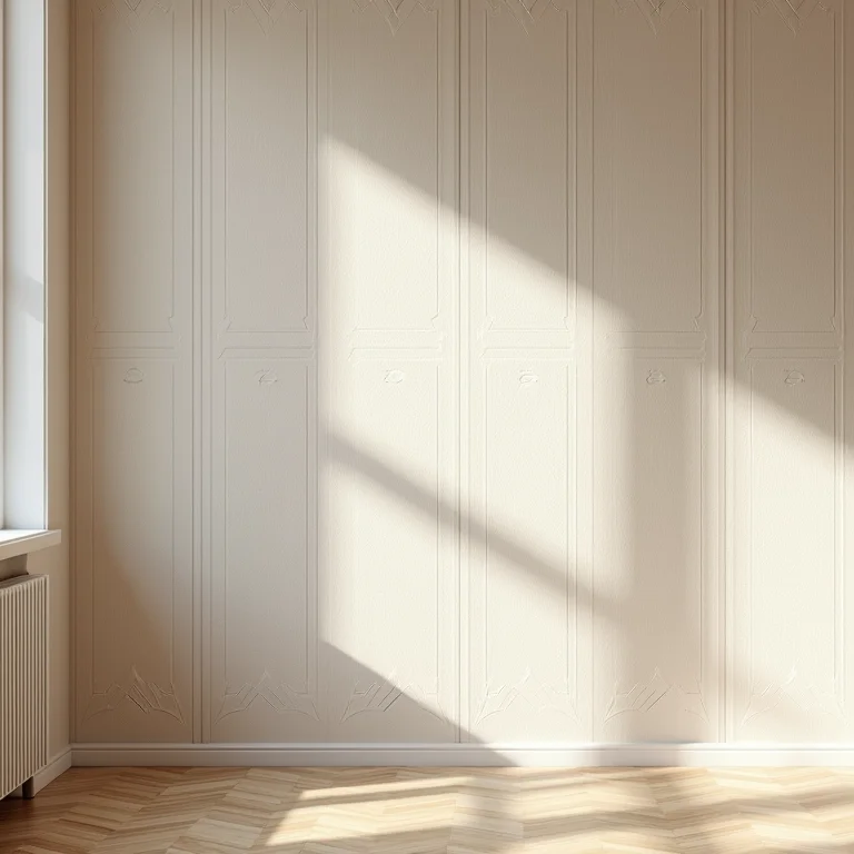 Simetria e geometria em papel de parede para decoração de sala