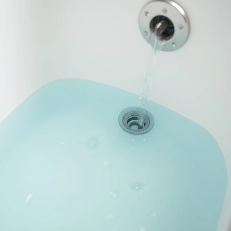 Sistema de drenagem eficiente em banheiras para bebês.
